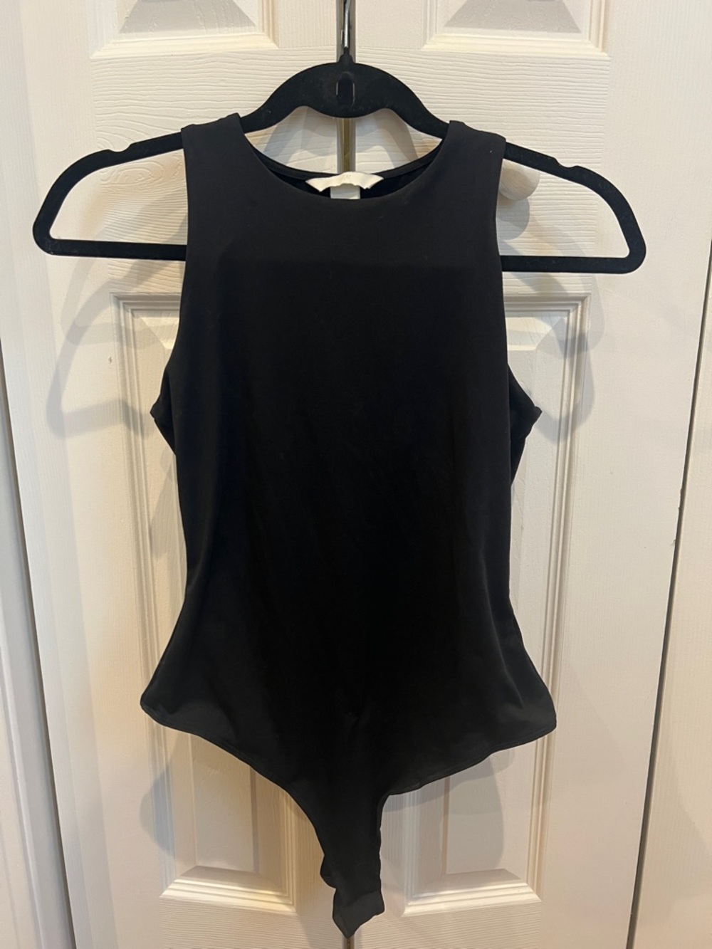 H&M Black Sleeveless High-Neck Bodysuit